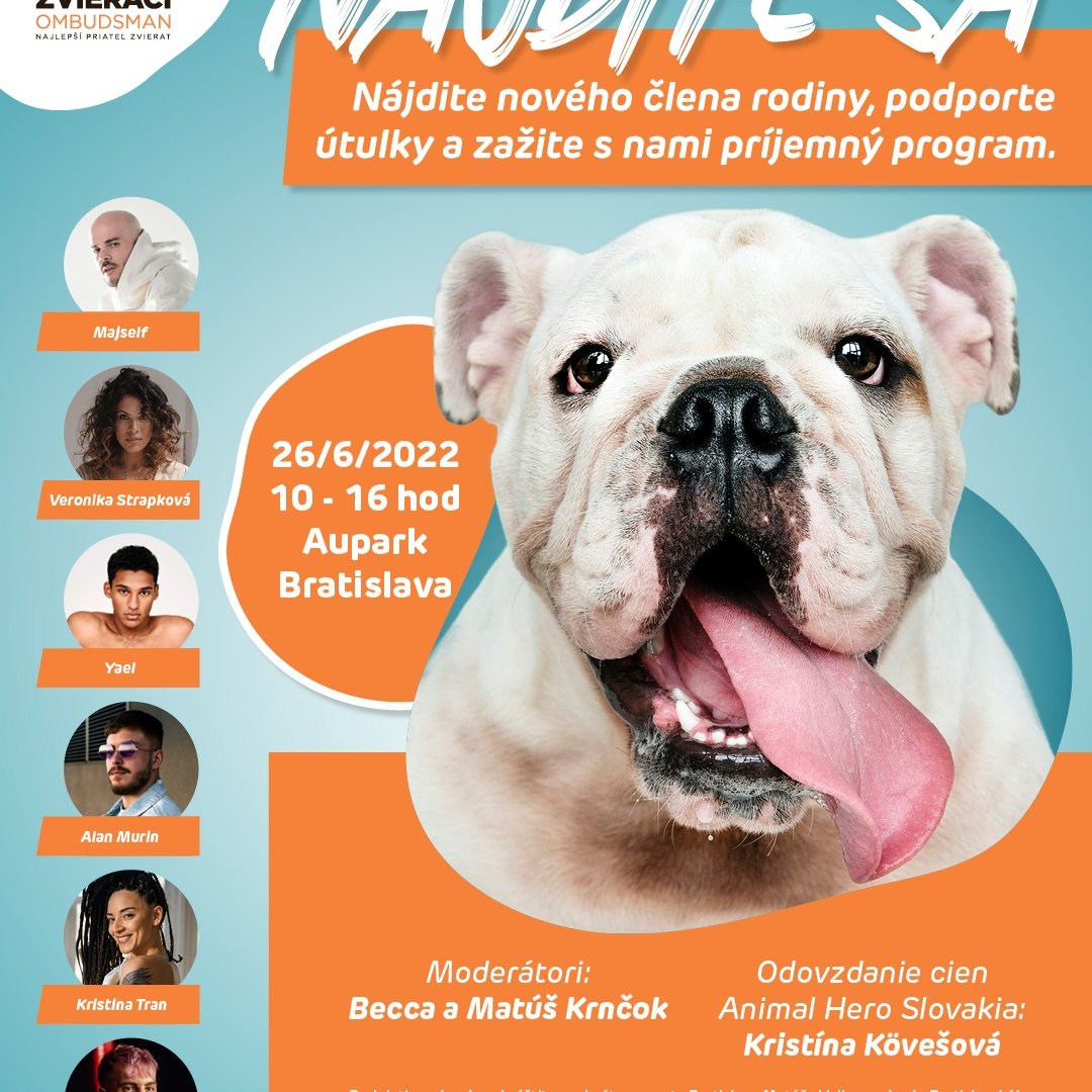 11. Ročník Nájdite sa so zvieratkom z útulku bude konečne vo veľkom!