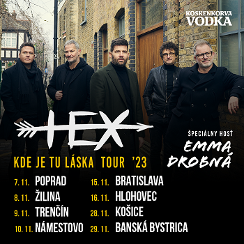 Skupina Hex ohlásila jesenné turné k novému albumu. Špeciálnym hosťom bude Emma Drobná