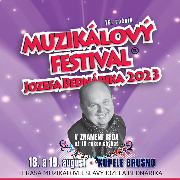 Muzikálový festival v Brusne si tento rok pripomenie Jozefa Bednárika a oslávi aj 80. narodeniny Felixa Slováčka