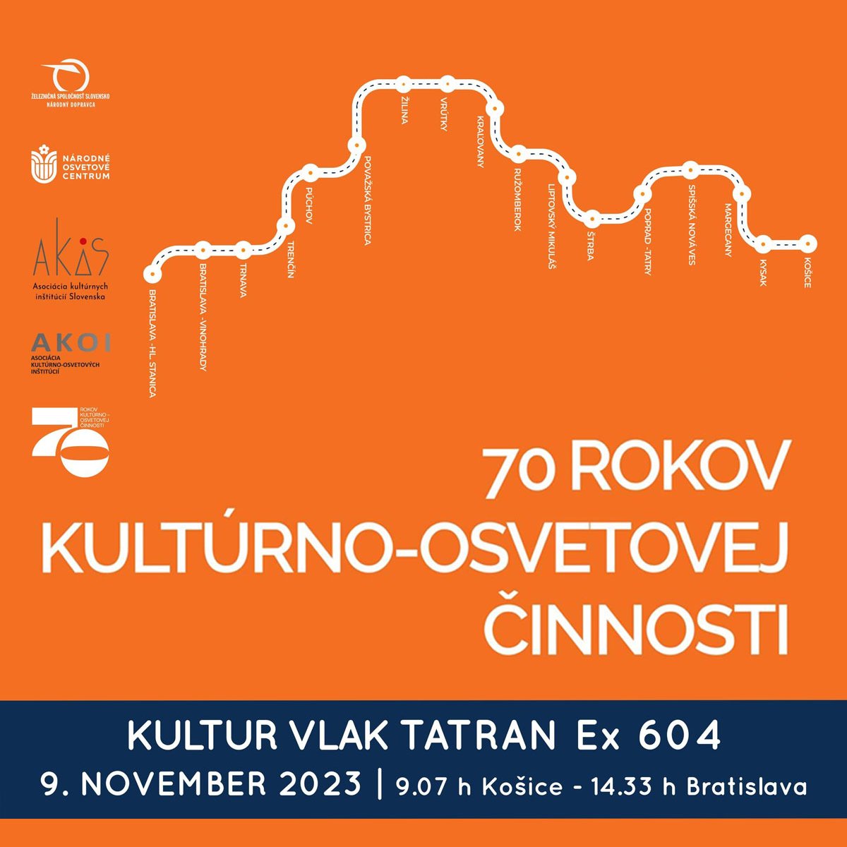 Kulturvlak z Košíc do Bratislavy